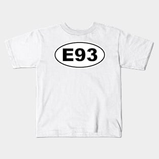 E93 3 Series Convertible Chassis Code Marathon Style Kids T-Shirt